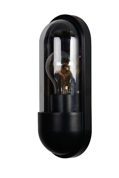LUCIDE - Applique murale extérieure Capsule - Noir - IP54 - large