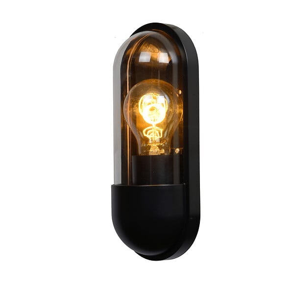 LUCIDE - Applique murale extérieure Capsule - Noir - IP54 - large
