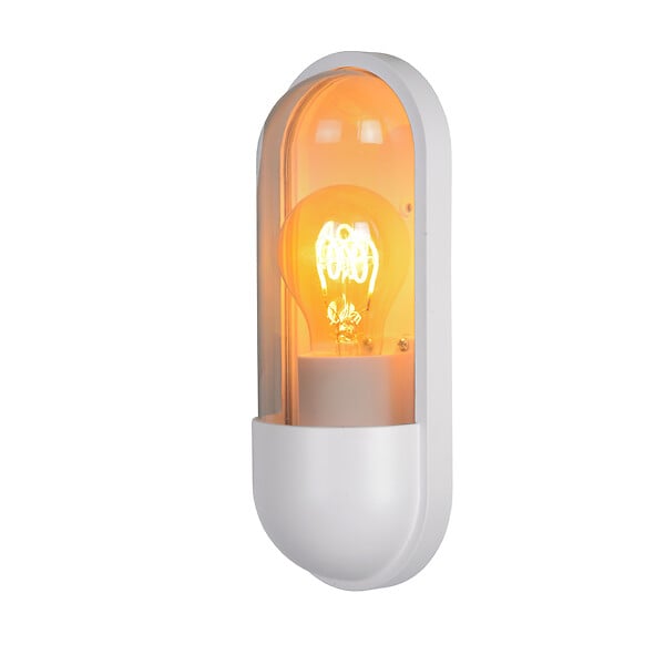 LUCIDE - Capsule Applique murale extérieure - Plastique - Blanc - 15W - large