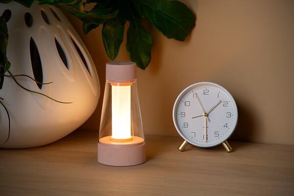 LUCIDE - Lampe de table PVC LORALI Rose LED dimmable 1.2W - large