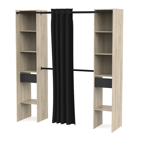 DEMEYERE - Kit dressing Diego - Chêne kronberg et noir structuré - large