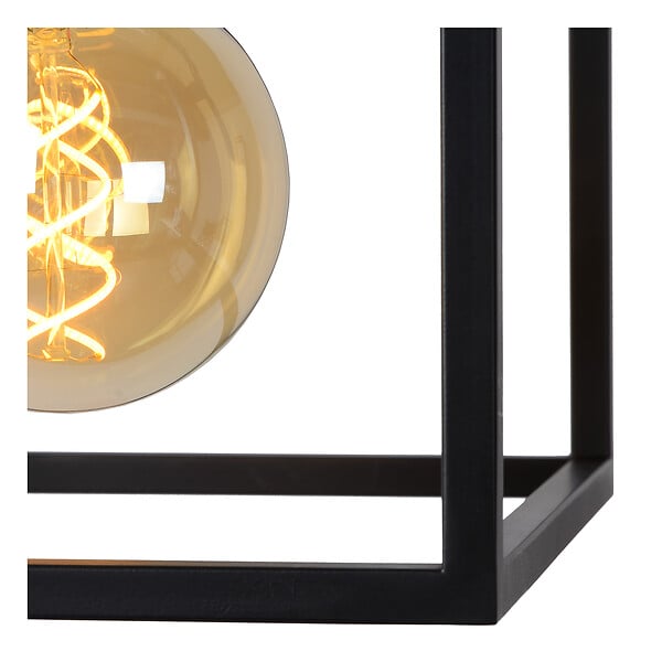 LUCIDE - Suspension métal RUBEN Noir 40W - large