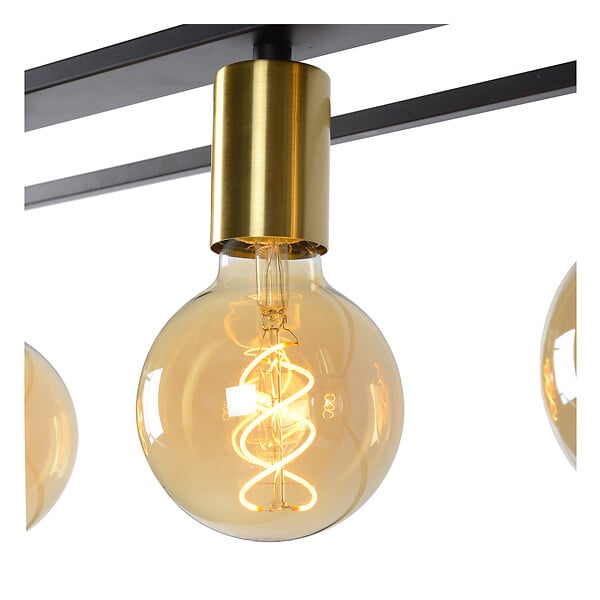 LUCIDE - Suspension métal Ruben - Noir - 4xE27 40W - large