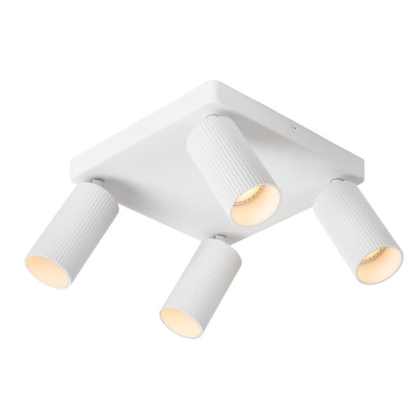 LUCIDE - Spot plafond aluminium CLUBS Blanc 4xGU10 40W - large