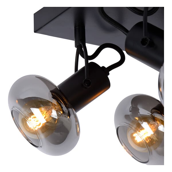 LUCIDE - MADEE Spot plafond-Noir-4xE14-25W-Mtal - large