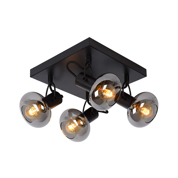 LUCIDE - MADEE Spot plafond-Noir-4xE14-25W-Mtal - large