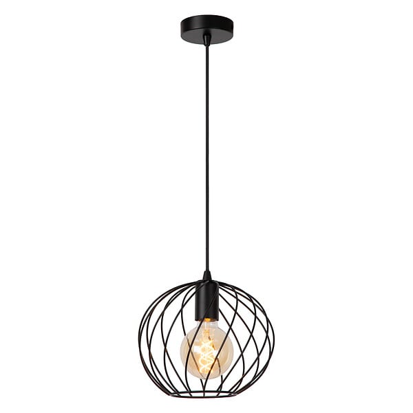 LUCIDE - DANZA Suspension-Noir-25-1xE27-40W-Mtal - large