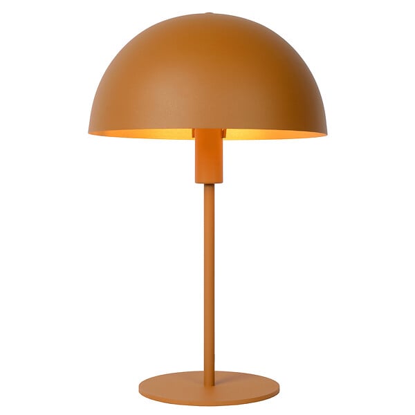 LUCIDE - Lampe de table acier - Siemon - Jaune Ocre - 1xE14 25W - large