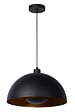 LUCIDE - Suspension acier design - Siemens - Noire - E27 40W - vignette