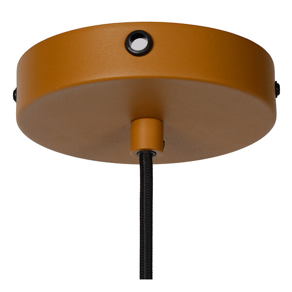 LUCIDE - Suspension jaune ocre - Acier - Siemon - 40cm - 40W E27 - large
