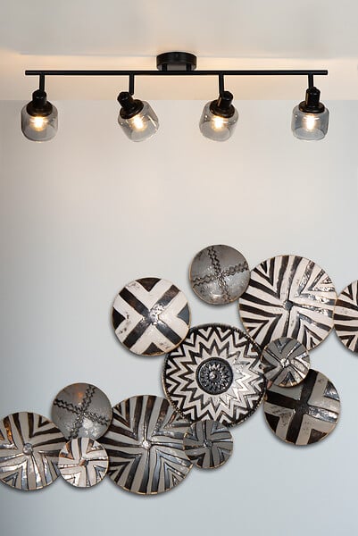 LUCIDE - Spot plafond métal - Bjorn - Noir - 4xE14 40W - large