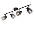 LUCIDE - Spot plafond métal - Bjorn - Noir - 4xE14 40W - vignette