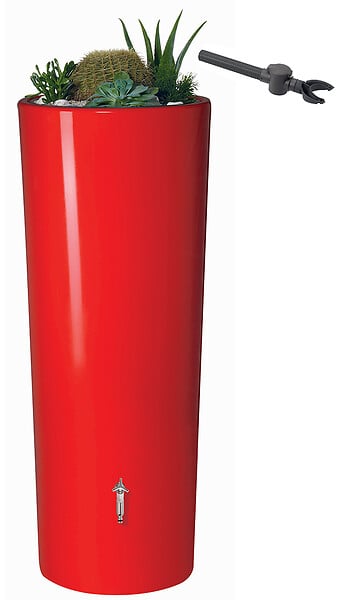 GARANTIA - Kit réservoir Color tomato 350 L - Robinet et collecteur - large