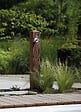 GARANTIA - Fontaine en PE Wood - Bois foncé - H.100xL.25xP.25cm - vignette