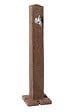 GARANTIA - Fontaine en PE Wood - Bois foncé - H.100xL.25xP.25cm - vignette