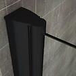 SANIVERRE - MONABLACK Porte de douche pliante noire H.195 x L. 68-72 cm verre transparent 6 mm - vignette