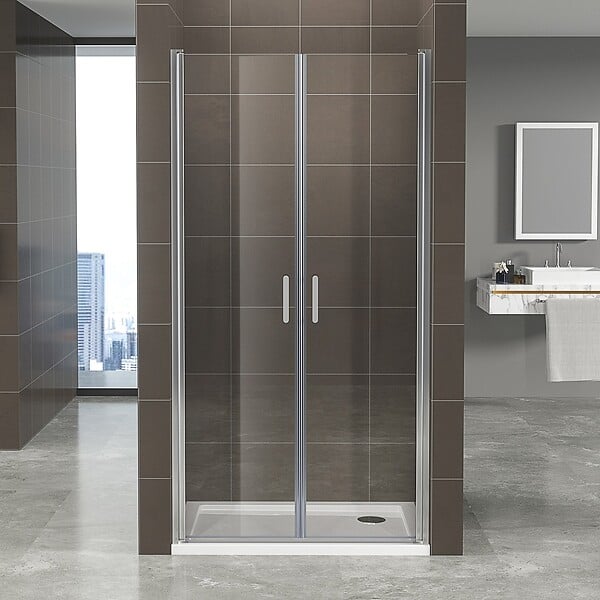 SANIVERRE - KIMI Porte de douche H.180 - L. 70 à 73 cm verre transparent 6 mm - large