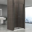 SANIVERRE - KIMIBLACK Porte de douche H.180 Noir L. 76 à 79 cm transparent verre 6 mm - vignette