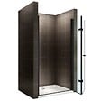 SANIVERRE - MONABLACK Porte de douche pliante noire H.195 x L. 96-100 cm verre transparent 6 mm - vignette