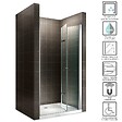 SANIVERRE - MONA Porte de douche pliante H.195 x L. 84-88 cm verre transparent 6 mm - vignette