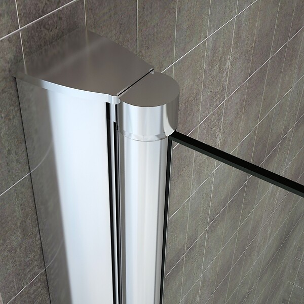 SANIVERRE - MONA Porte de douche pliante H.195 x L. 84-88 cm verre transparent 6 mm - large