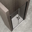 SANIVERRE - KIMIBLACK Porte de douche H.180 Noir L. 70 à 73 cm transparent verre 6 mm - vignette
