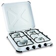 KEMPER - Plaque de Cuisson gaz 4 feux portable 4650W - Réchaud gaz butane propane couvercle grille amovibles Cuisine Extérieure KEMPER - vignette