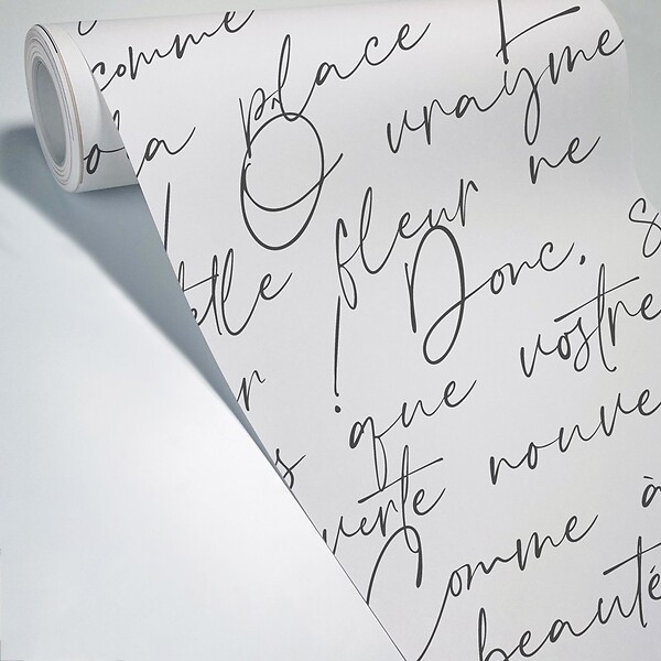 99DECO - Papier Peint Panoramique Texte Noir - 99DECO - L432xH270cm - large