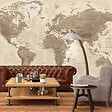 99DECO - Papier peint panoramique - Map Monde - intissé : 150g/m² - 7 lés : 336x270cm - vignette