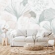 99DECO - Papier peint panoramique - Gingko - Multicolore - intissé : 150g/m² - 5 lés : 240x270cm - vignette