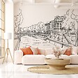 99DECO - Papier peint panoramique - Belle Rive - Noir - intissé : 150g/m² - 7 lés : 336x270cm - vignette