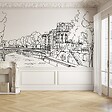 99DECO - Papier peint panoramique - Belle Rive - Noir - intissé : 150g/m² - 7 lés : 336x270cm - vignette
