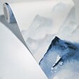 99DECO - Papier peint panoramique - Yukon - Bleu - intissé : 150g/m² - 5 lés : 240x270cm - vignette