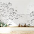 99DECO - Papier peint panoramique - Calanques - Blanc - intissé : 150g/m² - 7 lés : 336x270cm - vignette