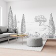 99DECO - Papier peint panoramique - Provence - Gris - intissé : 150g/m² - 7 lés : 336x270cm - vignette