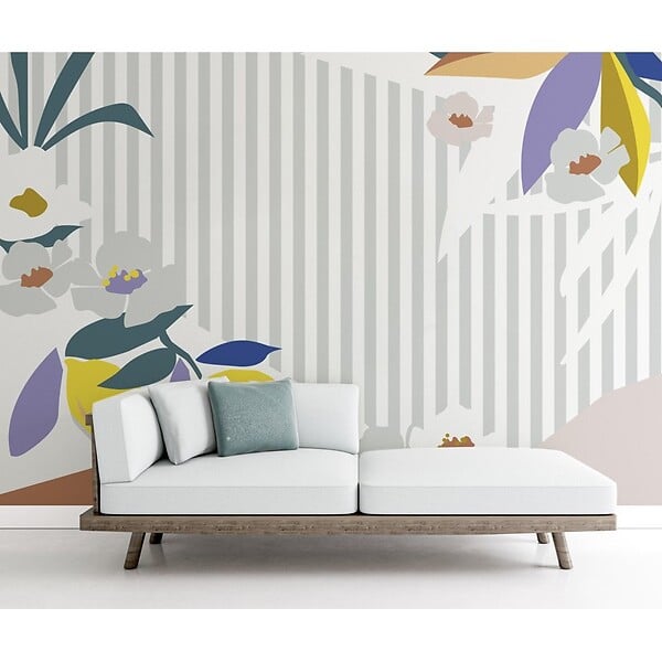 99DECO - Papier peint panoramique - Fraicheur Jungle - Multicouleur - intissé : 150g/m² - 7 lés : 336x270cm - large