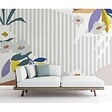 99DECO - Papier peint panoramique - Fraicheur Jungle - Multicouleur - intissé : 150g/m² - 7 lés : 336x270cm - vignette