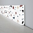 99DECO - Plinthes PVC adhésives décoratives pour sol - Lot de 25 - 200x8 cm (50m) Blanc - Terrazzo - vignette
