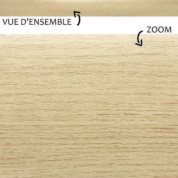 99DECO - Plinthes PVC adhésives décoratives pour sol - Lot de 10 - 100x8 cm (10m) Beige - Effet Bois Chêne Clair - large