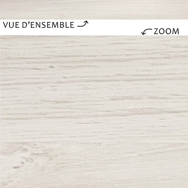 99DECO - Plinthes PVC adhésives décoratives pour sol - Lot de 25 - 200x8 cm (50m) Blanc - Effet Bois Chêne Blanchi - large