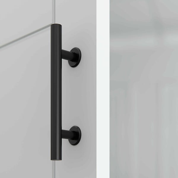 COULICOOL - Porte Coulissante avec Rail + Poignée Verticale - Laquée Damier 73 cm - large