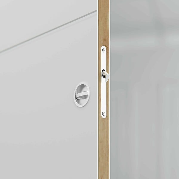 COULICOOL - Porte Coulissante avec Rail + Serrure - Prépeinte Ligne 73 cm - large