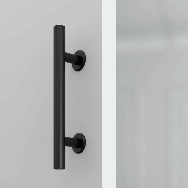 COULICOOL - Porte Coulissante avec Rail + Poignée Verticale - Laquée Blanche 83 cm - large