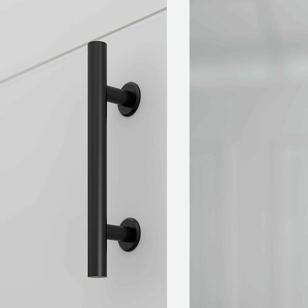 COULICOOL - Porte Coulissante avec Rail + Poignée Verticale - Laquée Ligne 83 cm - large