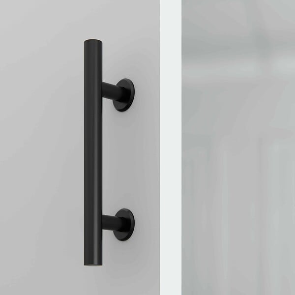 COULICOOL - Porte Coulissante avec Rail + Poignée Verticale - Laquée Blanche 73 cm - large