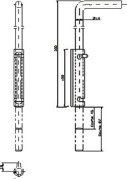 MANTION - Verrou renforcé à souder MANTION - Ø14 mm - L.300 mm - 1314SO - large