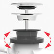 VALENTIN - Vidage de baignoire automatique à  câble 650mm - VALENTIN - 00 582000 000 00 - vignette