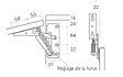 HANGER - Compas de relevage gauche force 15kg acier plastifié blanc - 372.45.710 - vignette