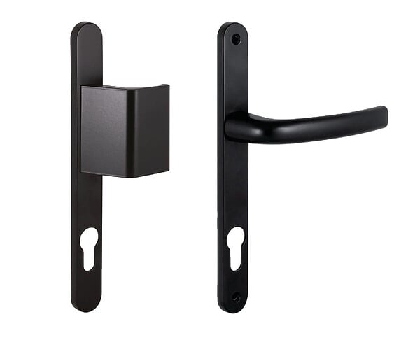 SOFI - Ensemble sur plaques + béquille carré 8mm entraxe 92mm noir RAL 9005 - SOFI - 5112219202 - large