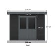 BARAC - Abri de jardin en bois composite Onyx - 5,60 m² - H.237xL.333xP.225cm - vignette